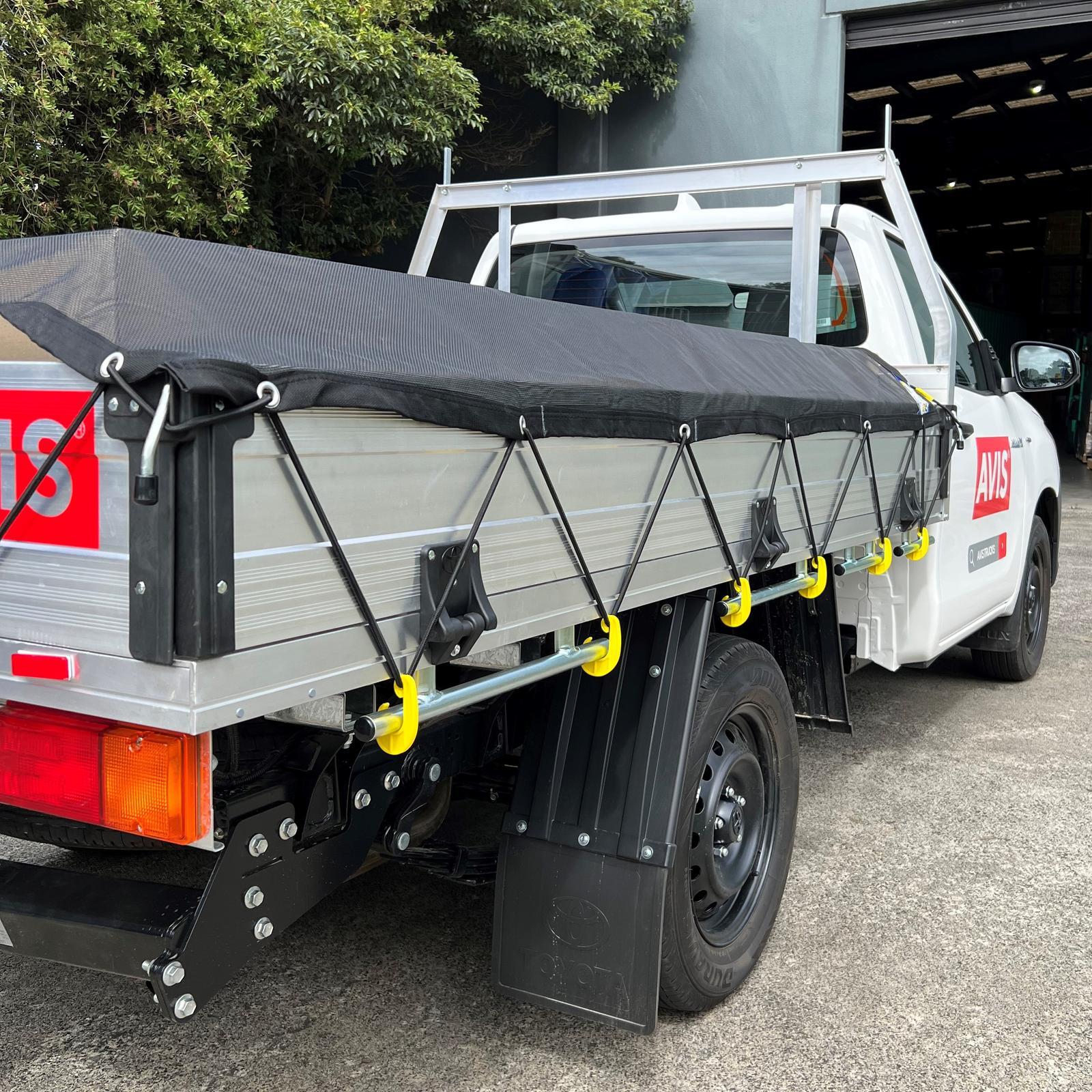 Lion 2 x 2.5m Heavy Duty Meshtech Cargo Net, Black, UV Coated Polyester, Suits Single Cab Ute or 8x6 Trailer