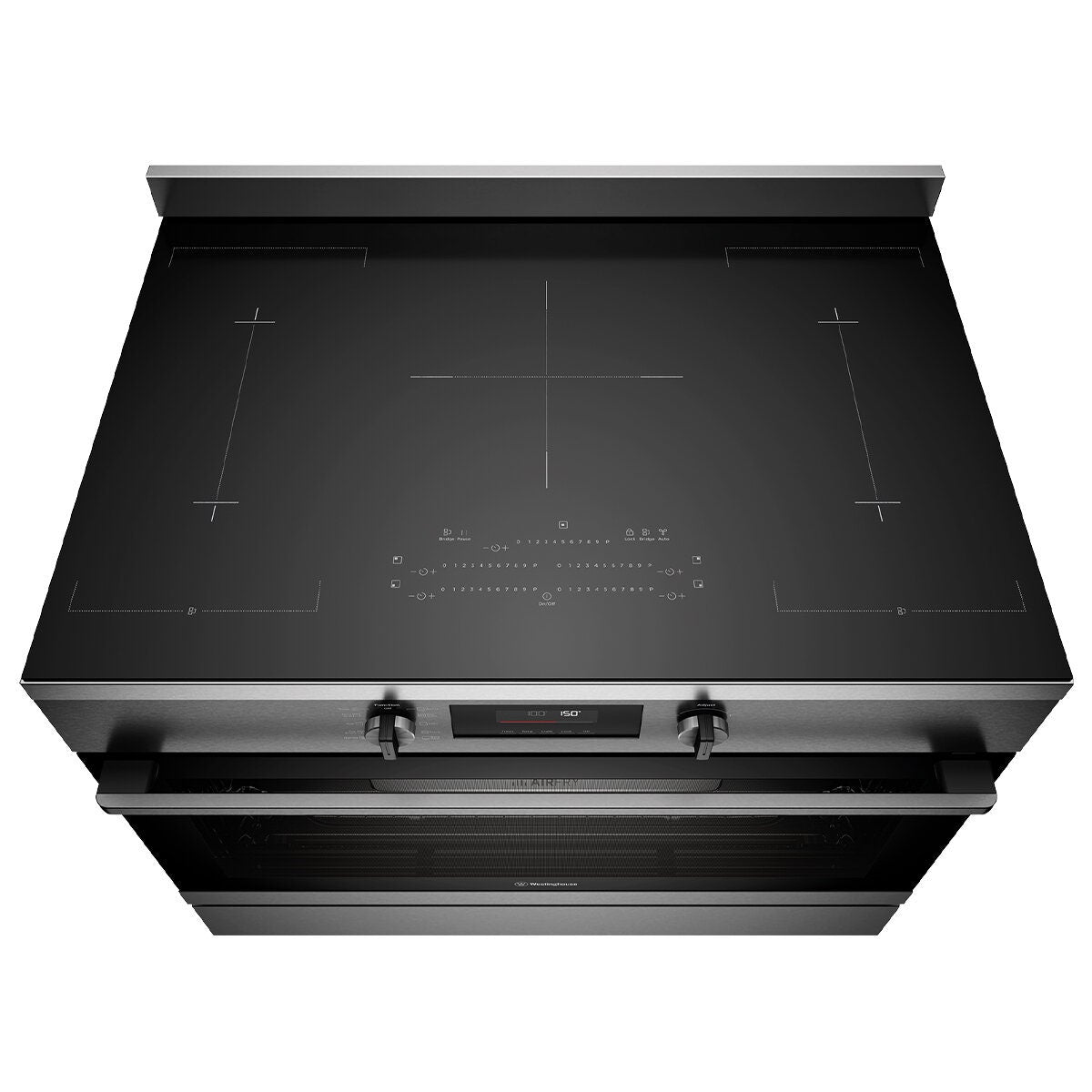 Westinghouse 90cm Electric Freestanding Oven - Dark Stainless Steel, Induction Cooktop, AirFry - WFE9756DD