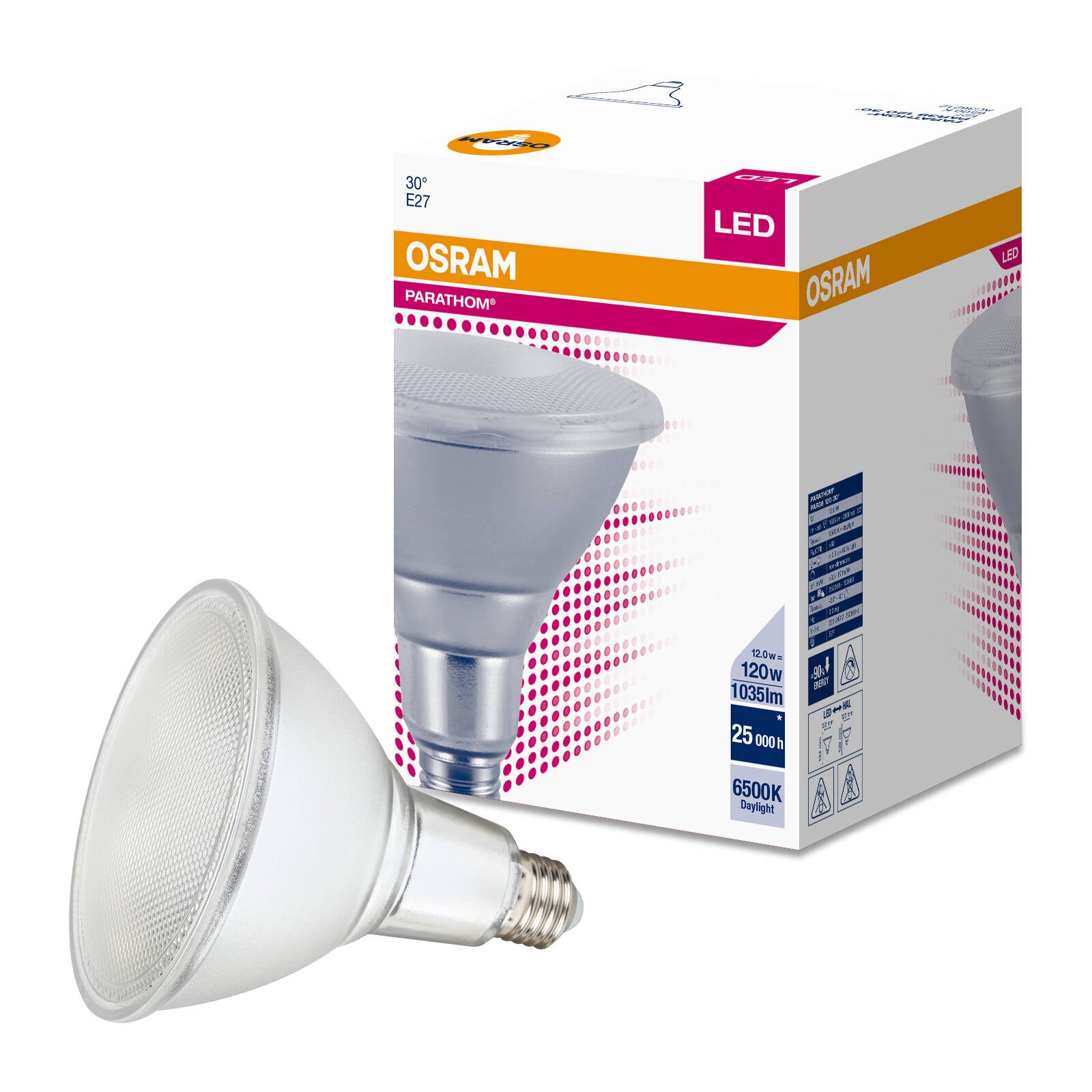 Osram 13W LED PAR38 1200lm E27 Daylight Indoor Outdoor Light Globe