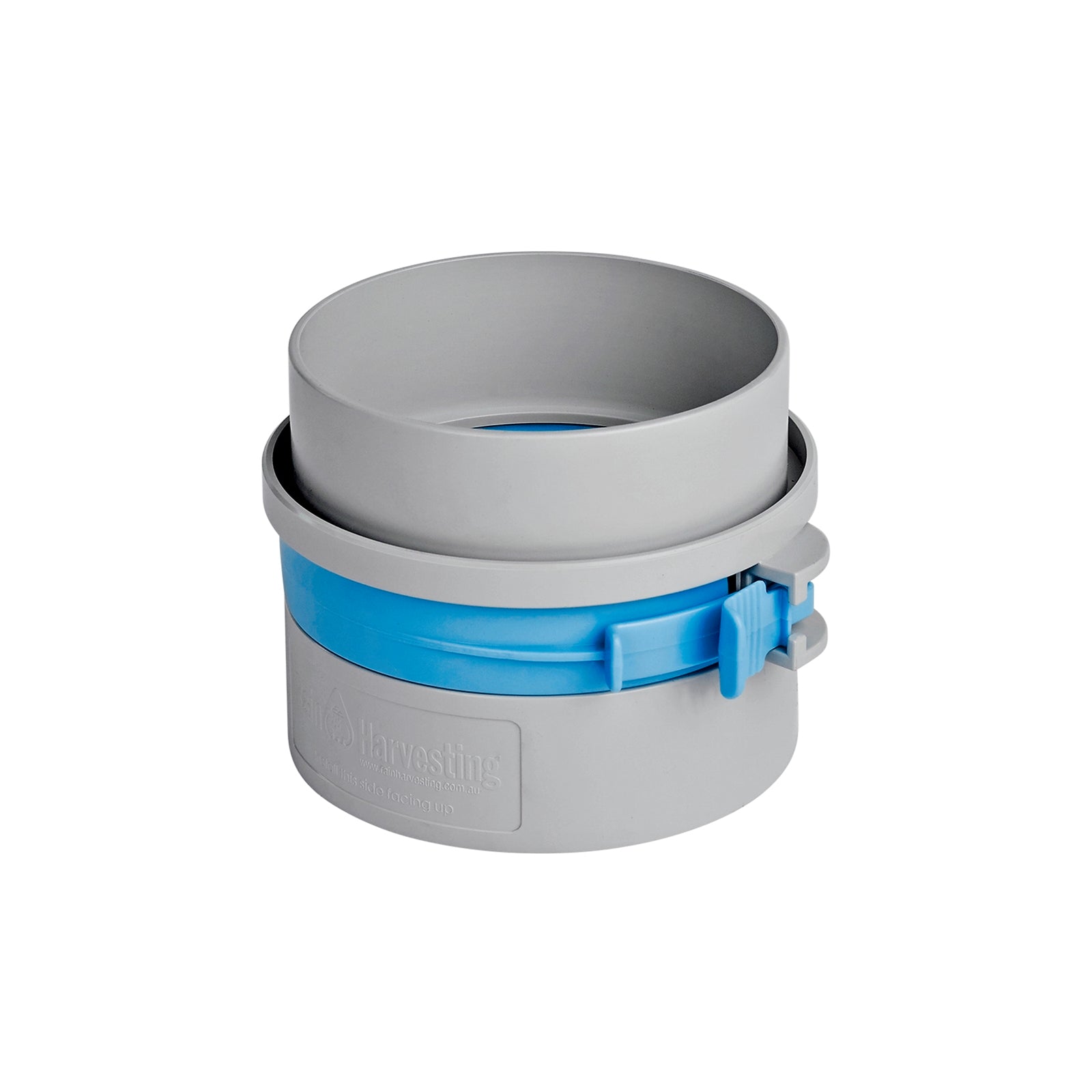Rain Harvesting 90mm Male / Female Mozzie Stoppa Hinged Screen Grey