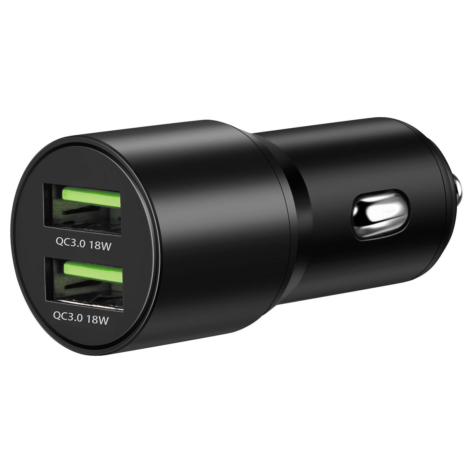 Antsig 36W 2-Port USB Car Charger AP629B - Metal, Charges Two Devices at Once