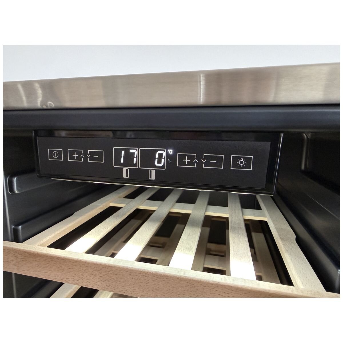 Bosston Grills 180L double door alfresco fridge - dual zone for beer and wine, lockable, silver - BOS180W2D