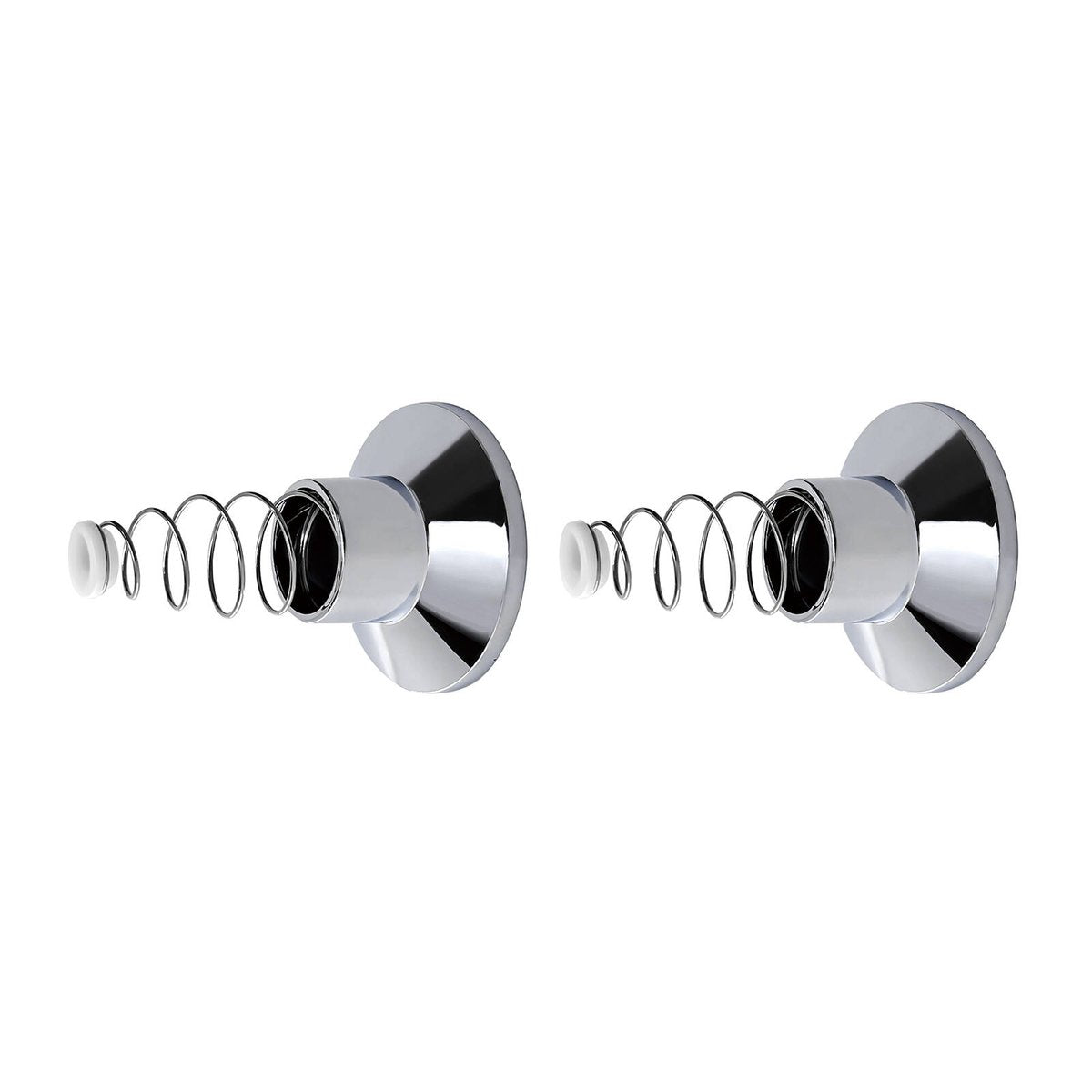 Shaw Mason Chrome Plastic Wall Flange Pair - 65mm x 65mm x 82mm - Easy Install - SuperSaverAU - view 1