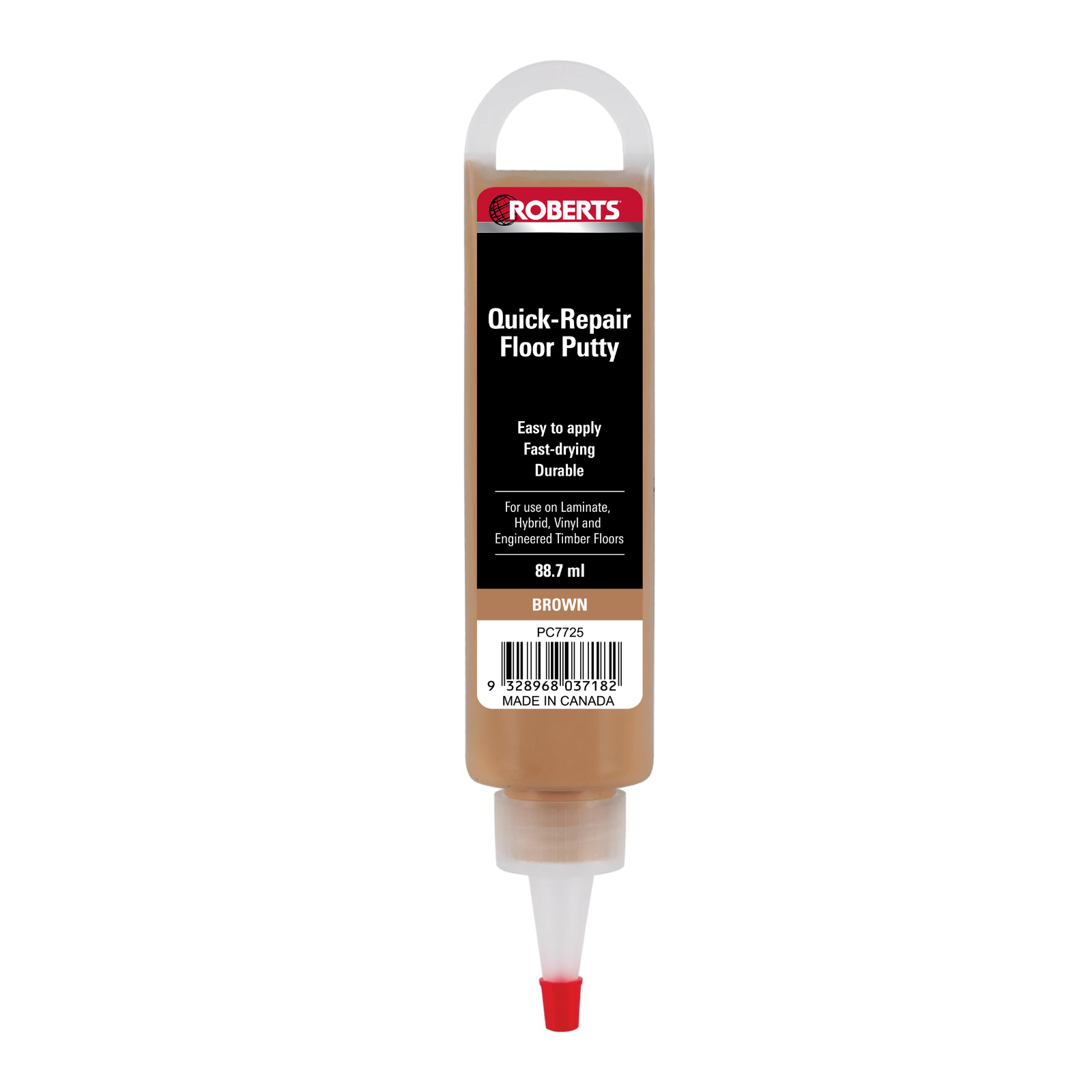 Roberts Brown Quick-Repair Floor Putty 88ml Acrylic Laminate & Vinyl Filler