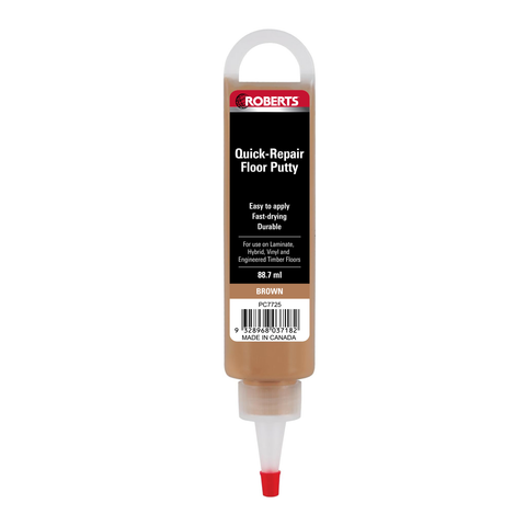 Roberts Brown Quick-Repair Floor Putty 88ml Acrylic Laminate & Vinyl Filler