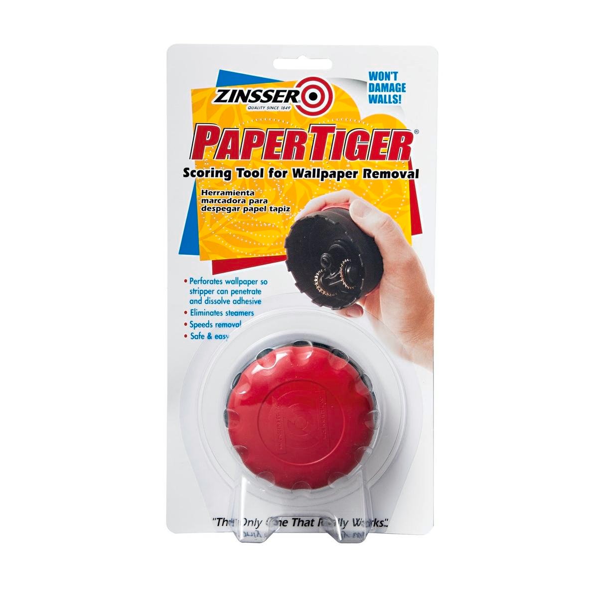 Zinsser PaperTiger Wallpaper Removal Scoring Tool, Red & Black
