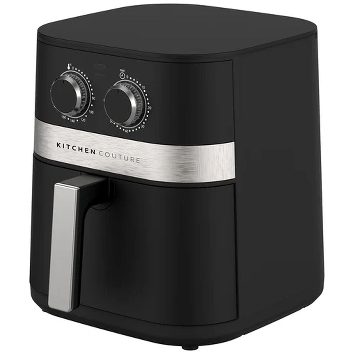 Kitchen Couture Compact Air Fryer 5.5L - Black - Dual Dial Controls, Auto Shut-Off Timer - 10005260