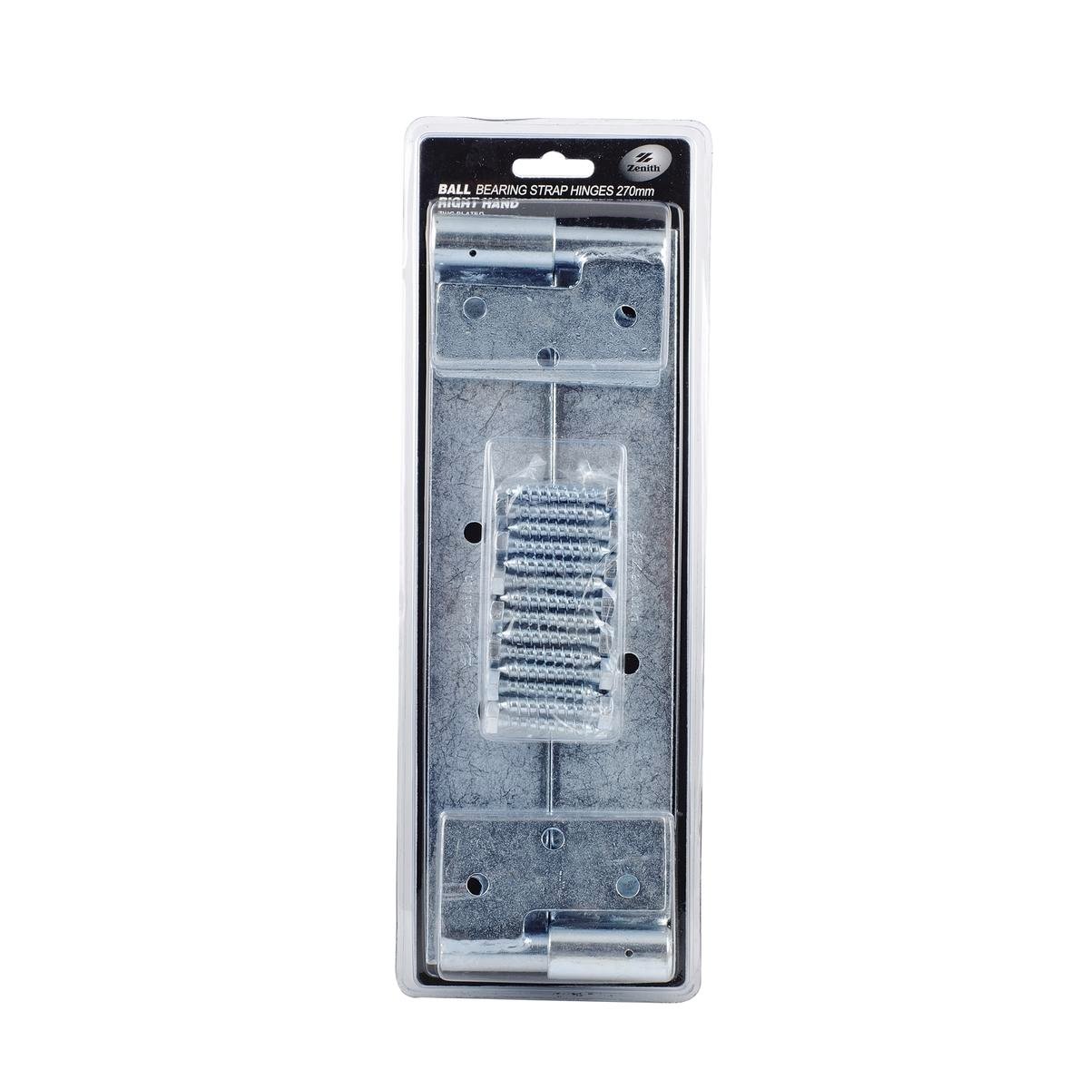 Zenith Ball Bearing Strap Hinges 270mm Zinc Plated 2 Pack Durable - SuperSaverAU - view 1