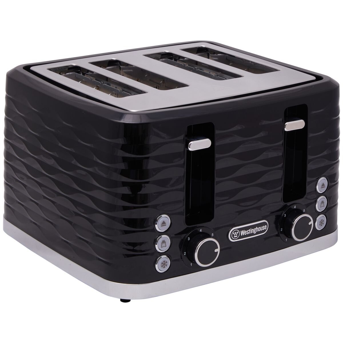 Westinghouse Kettle and Toaster Pack - 1.7L Rapid Boil Kettle, 4 Slice Toaster, Black Silver - WHKTPK14K