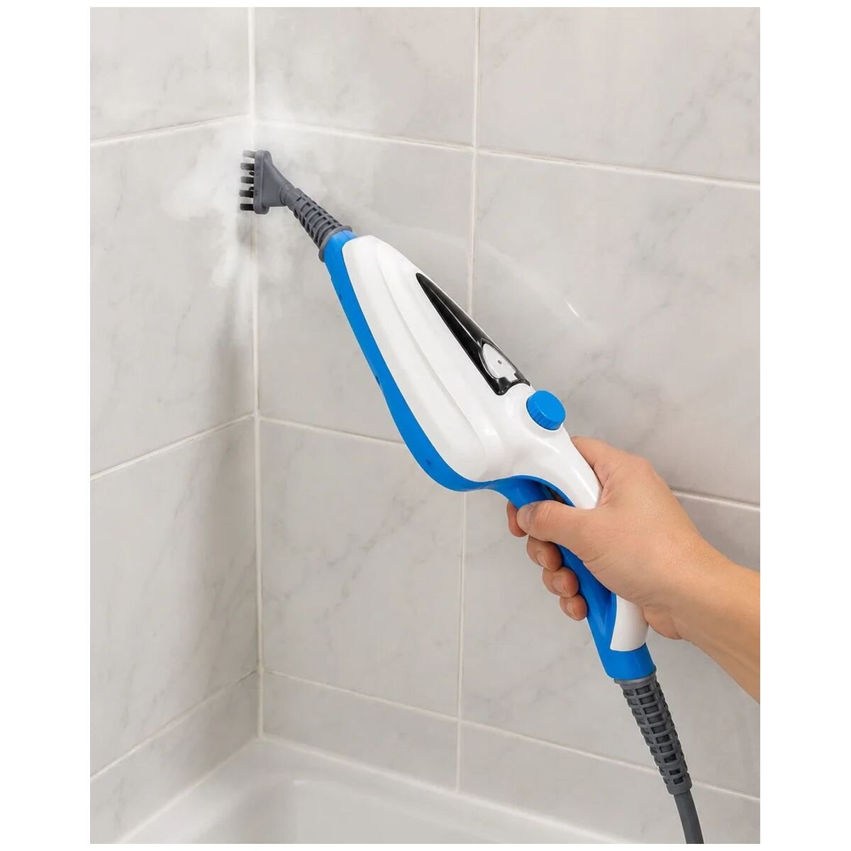 MyGenie Vortex 10-in-1 Steam Mop - 1400W - Multi-Surface Cleaner and Handheld Steamer - Blue - 10005879