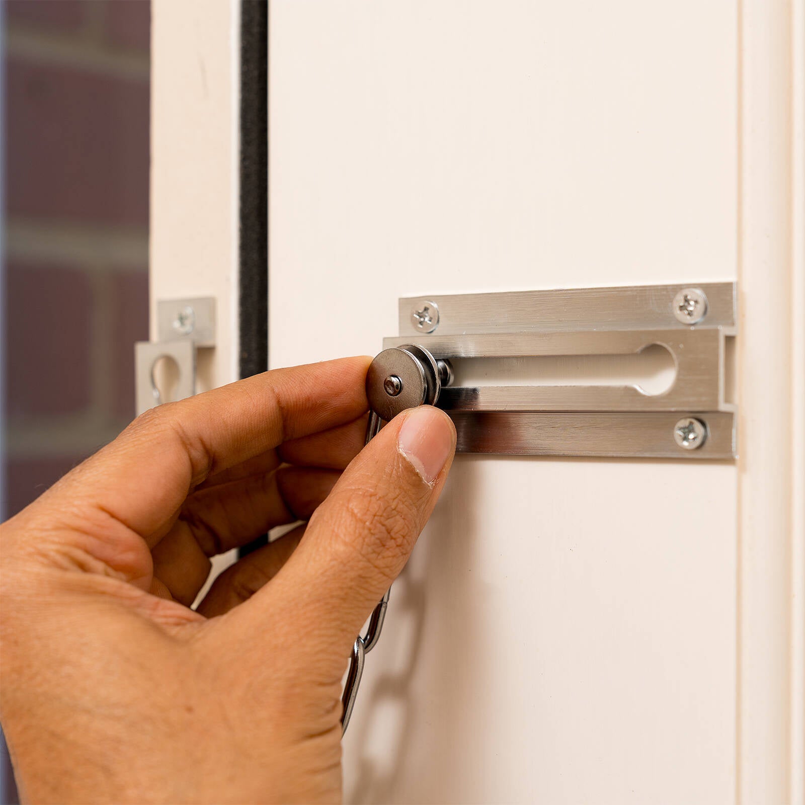 Taskmaster 32mm Satin Chrome Solid Brass Security Door Chain