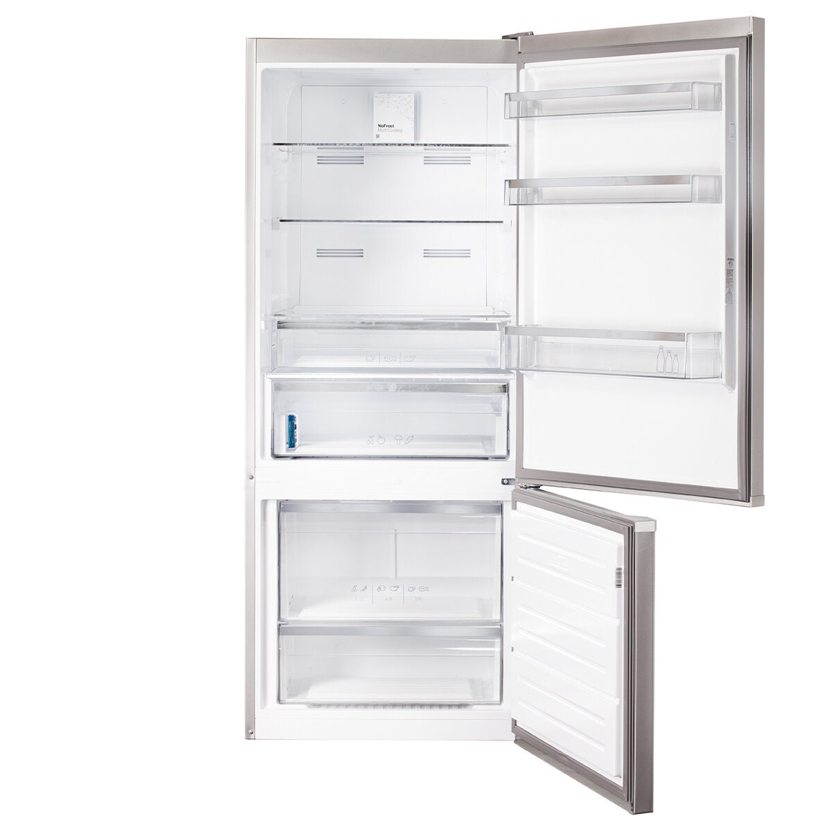 Artusi 405L bottom mount fridge - stainless steel, frost free, 4 star energy rating - AFBM462X