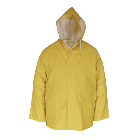 Gripwell L Yellow PVC Wet Weather Raincoat with Hood
