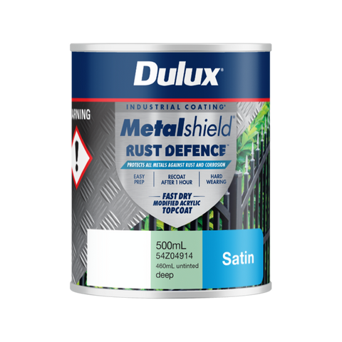 Dulux Metalshield 500ml Deep Base Satin Rust Defence Enamel