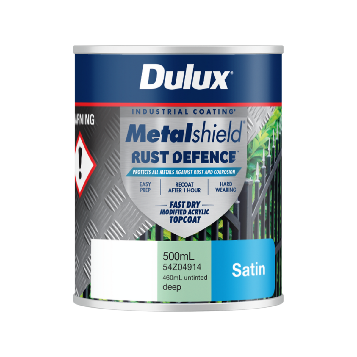 Dulux Metalshield 500ml Deep Base Satin Rust Defence Enamel