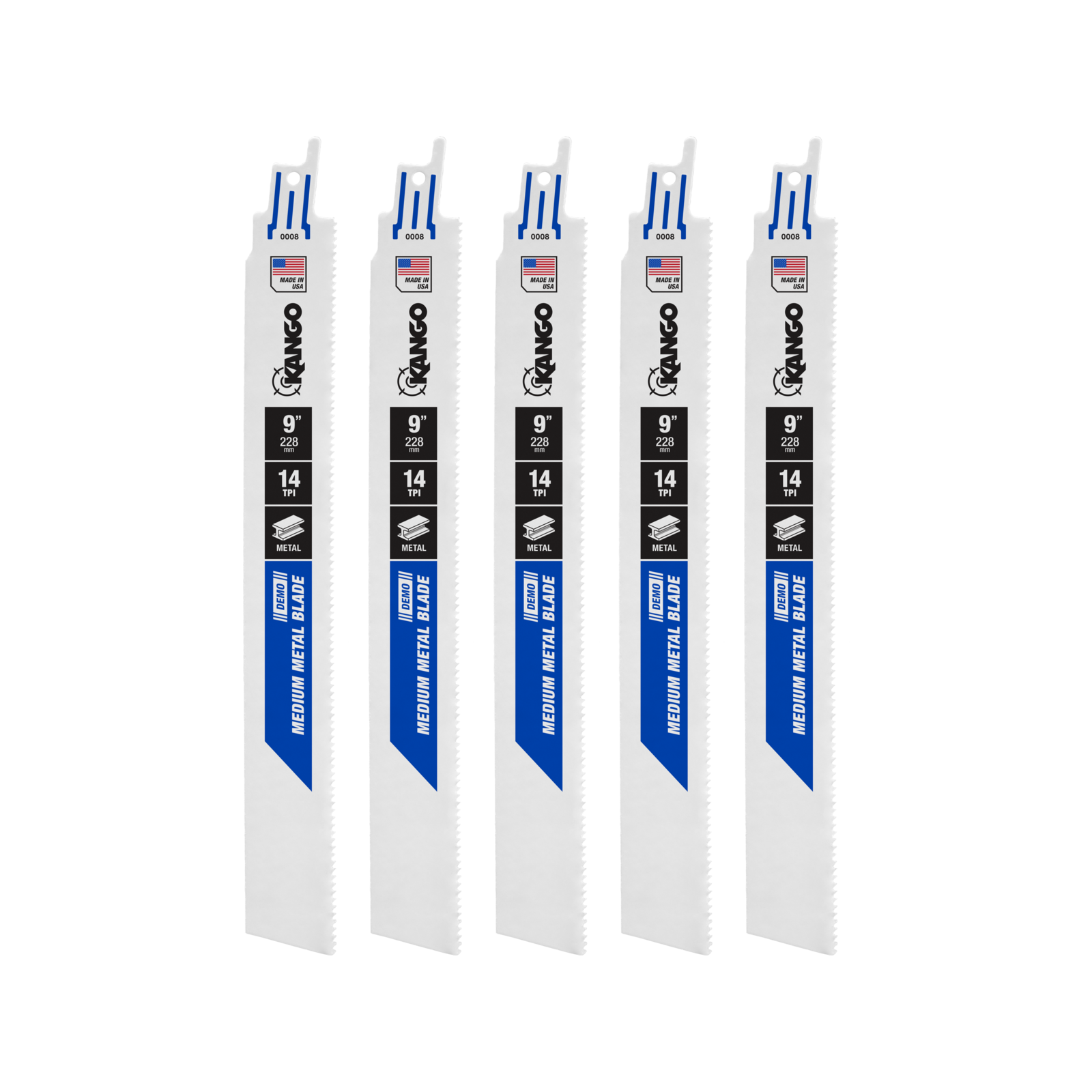 Kango 229mm 14 TPI Metal Demo Reciprocating Saw Blades 5 Pack