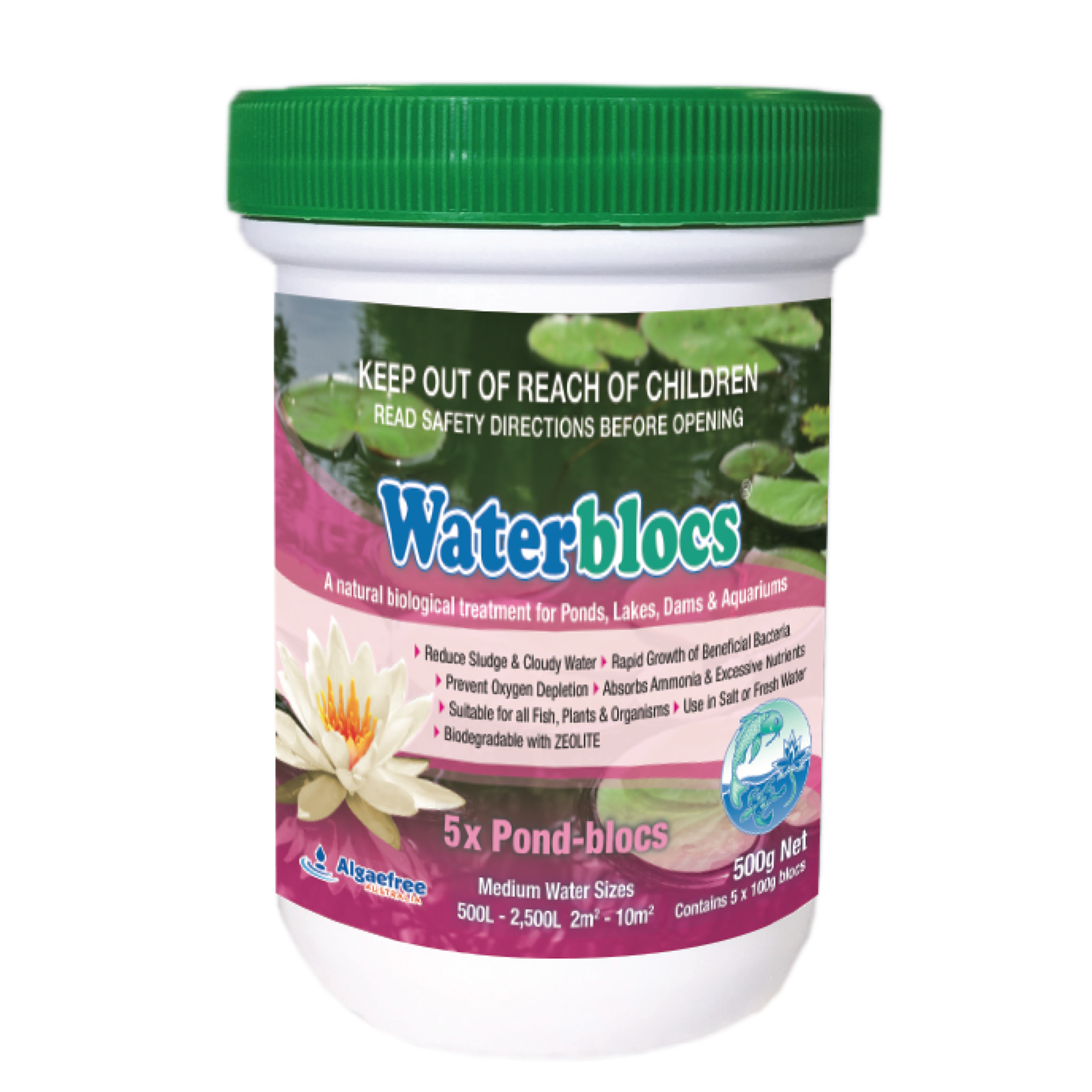 Algaefree 500g Waterblocs Biological Block Pond Water Treatment