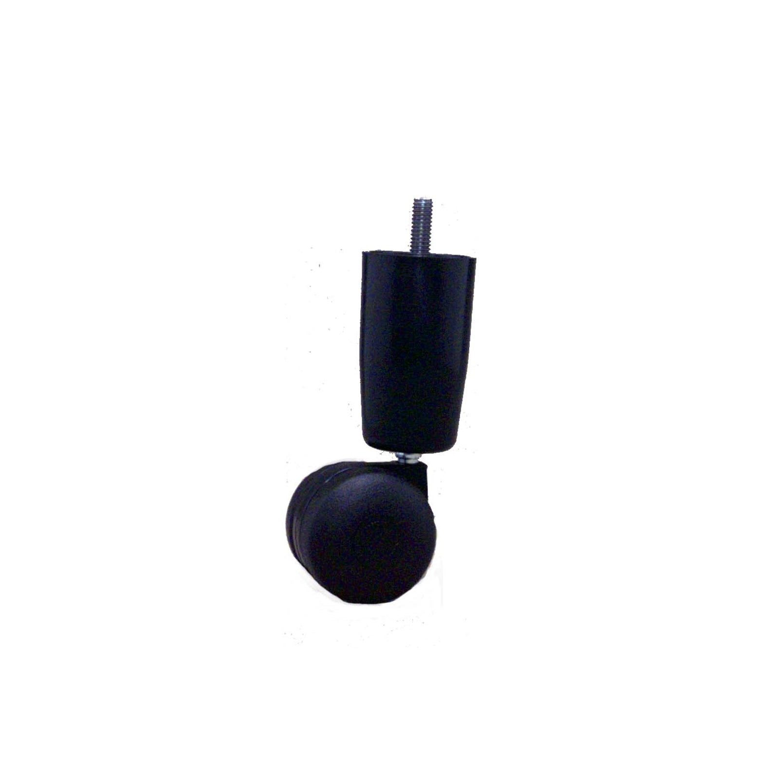 Move It 3/8" Black Thread Bed Leg with Castor, Steel, 50kg Load