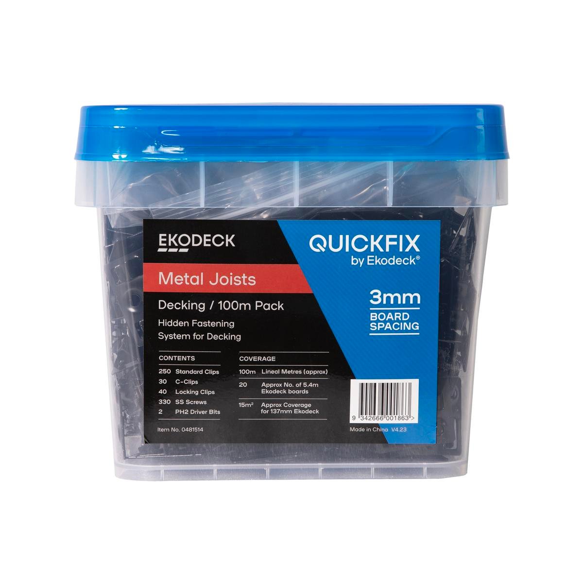 Quickfix Ekodeck 3mm Kit - 100lm - Metal Joists - Fast Installation - SuperSaverAU - view 1