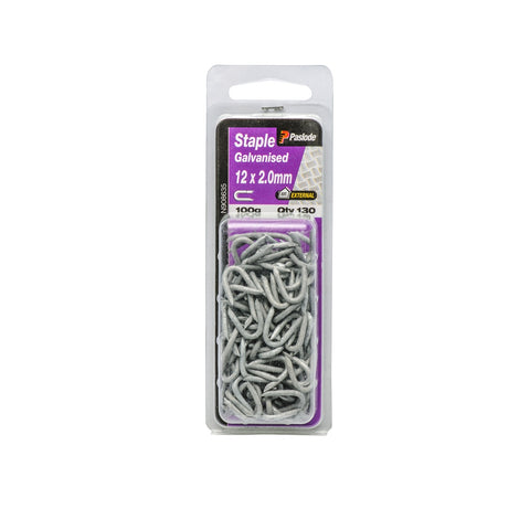 Paslode Staple Nails 12 x 2.0mm Galvanised Double Ended 100g 130 Pack