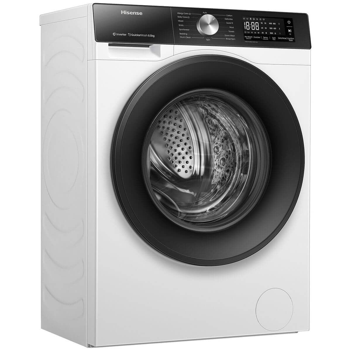 Hisense Series 3 8.5kg Front Load Washing Machine - Jet Wash, Steam Function, 1400rpm Spin - HWF3S8514X