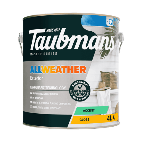 Taubmans 4L Accent Gloss All Weather Exterior Paint