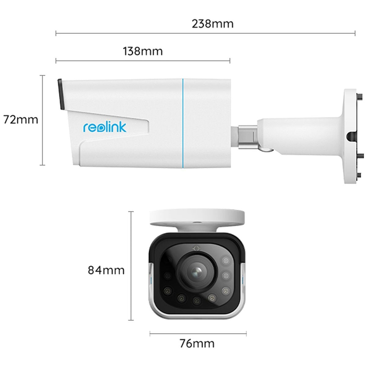 Reolink P430 Smart PoE Security Camera - Spotlight, Colour Night Vision, 5x Optical Zoom - PC811AB4K01