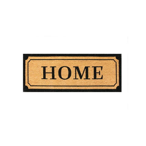 Madras Link Coir Door Mat 45 x 115cm - Black - Non-Slip - Durable - SuperSaverAU - view 1