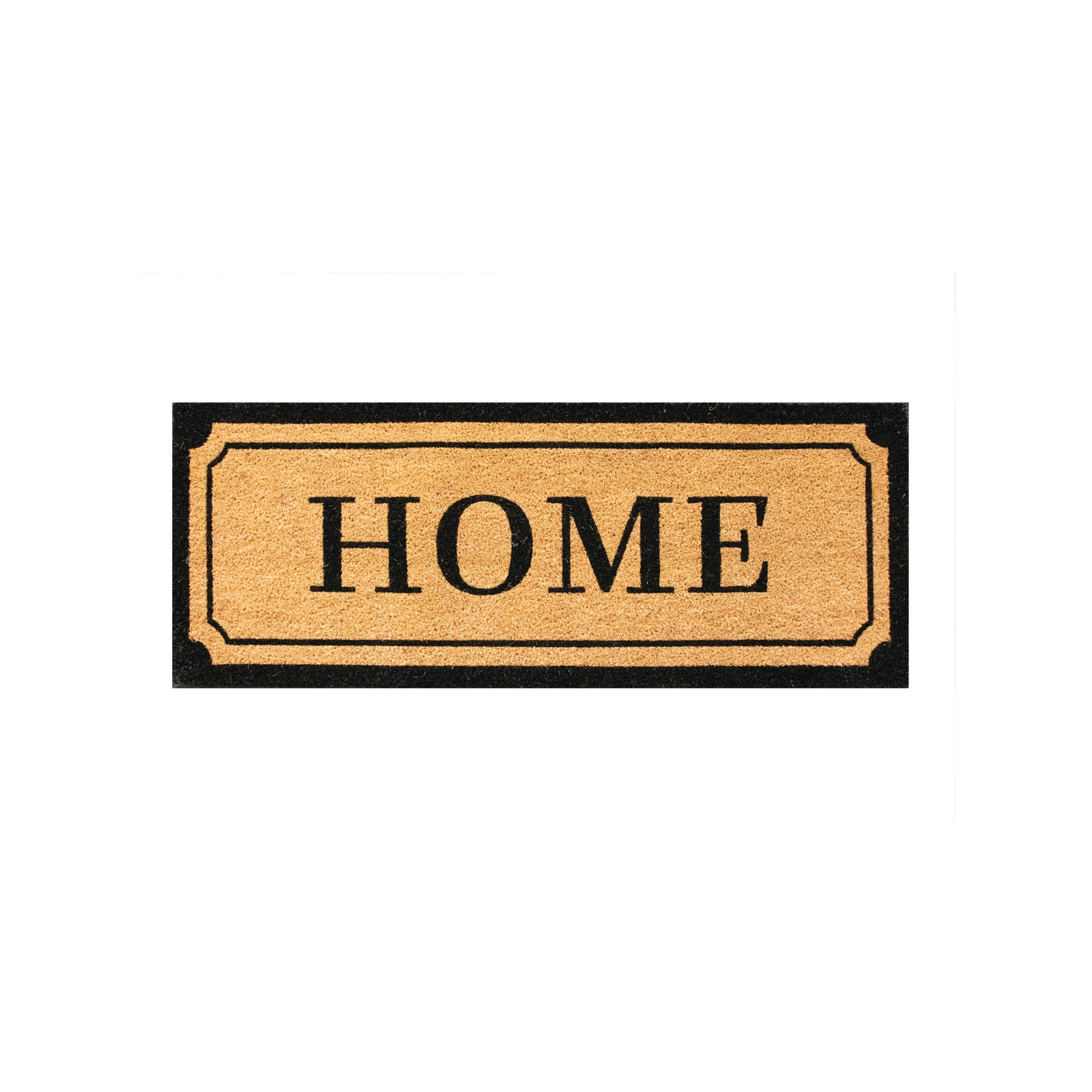 Madras Link 45 x 115cm Black Home Long Coir Door Mat, Coir & Vinyl