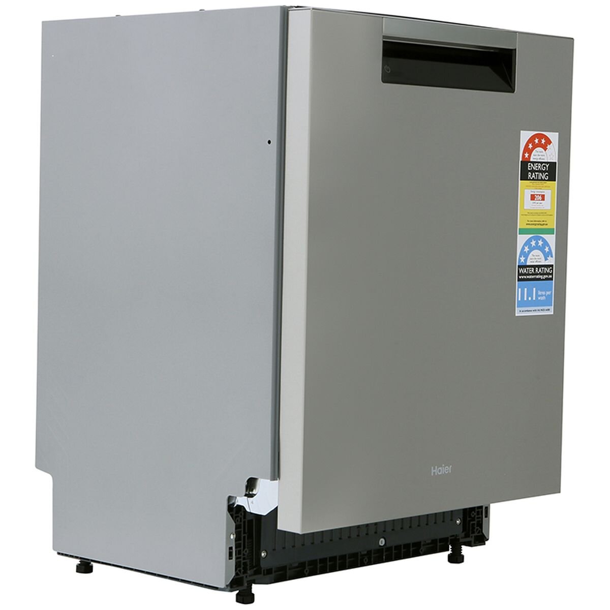 Haier 60cm Built Under Dishwasher with Steam - 15 Place Settings, Satina Silver, WiFi - HDW15U3S1
