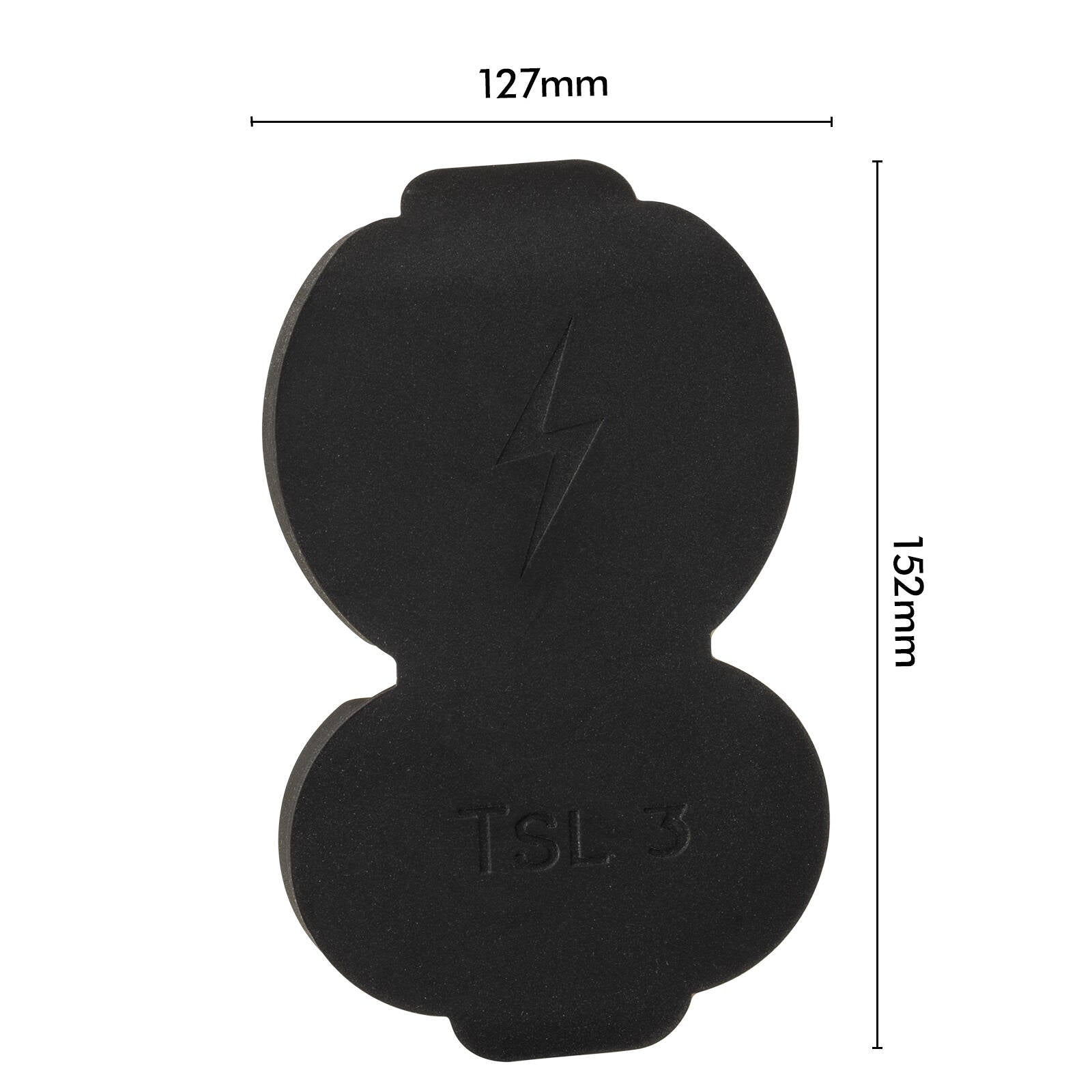 DETA EV Charger Plug Lid EVCM87 - Black Silicone Waterproof Cover