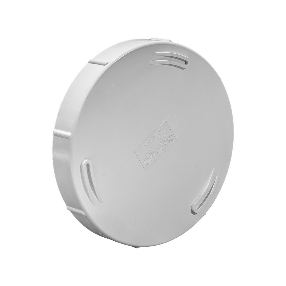 Holman 150mm PVC DWV Threaded Access Cap, Underground Rated, Grey