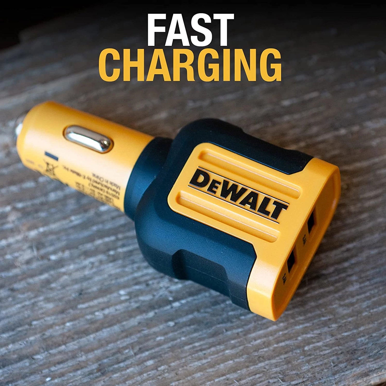 DeWALT 24W 2-Port USB Fast Car Charger 1419008DWE