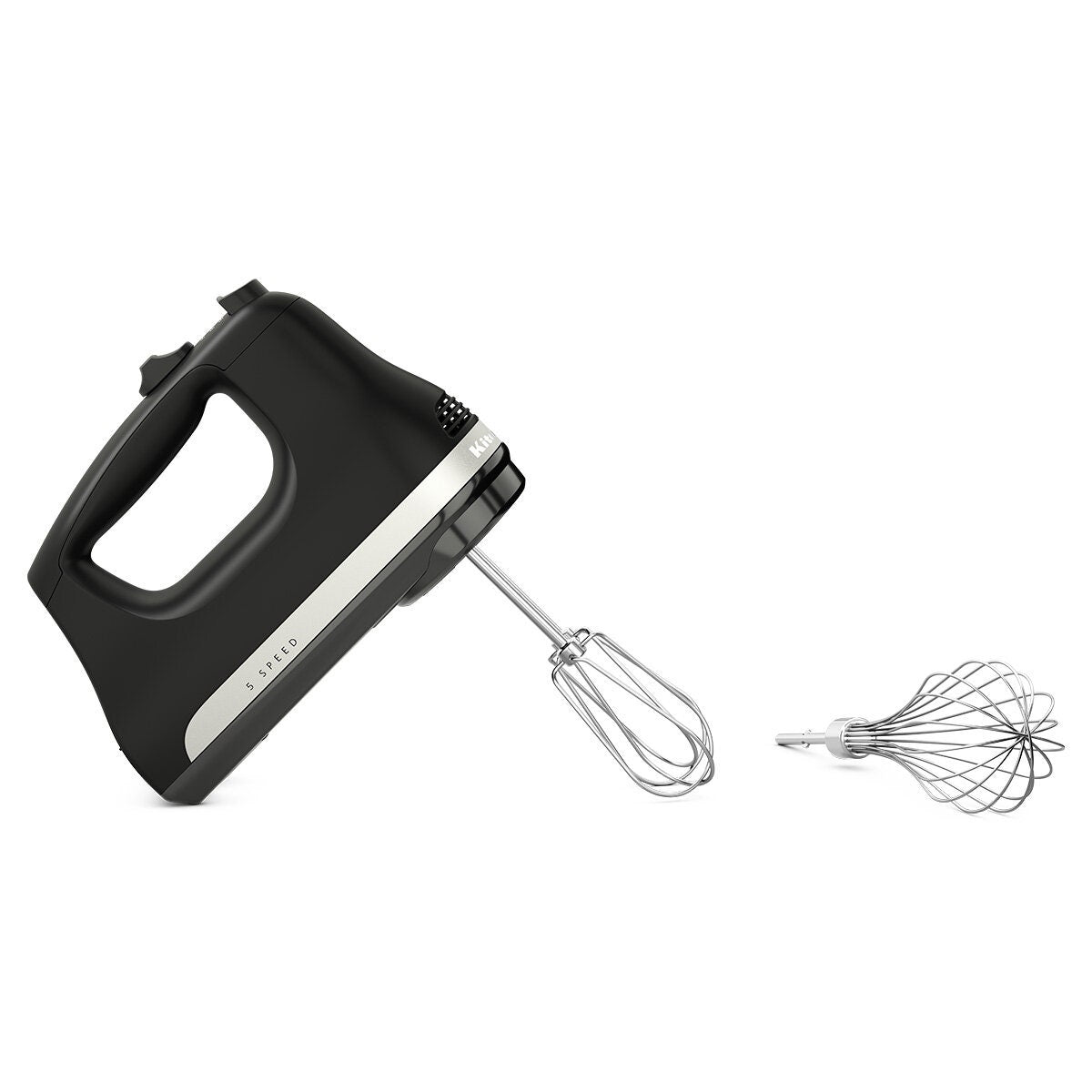 KitchenAid Classic Five Speed Hand Mixer - 85W, Turbo Beaters, 16-Wire Whisk, Black - 5KHM5110ABM