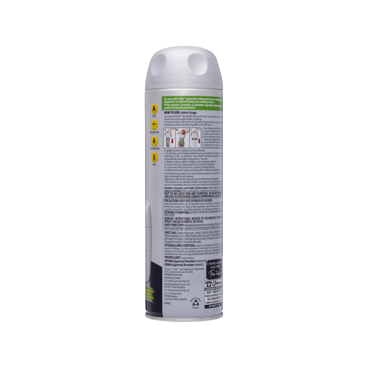 Raid Automatic Advanced Insect Control System Indoor Refill 305g - For DIY Expert Dispenser