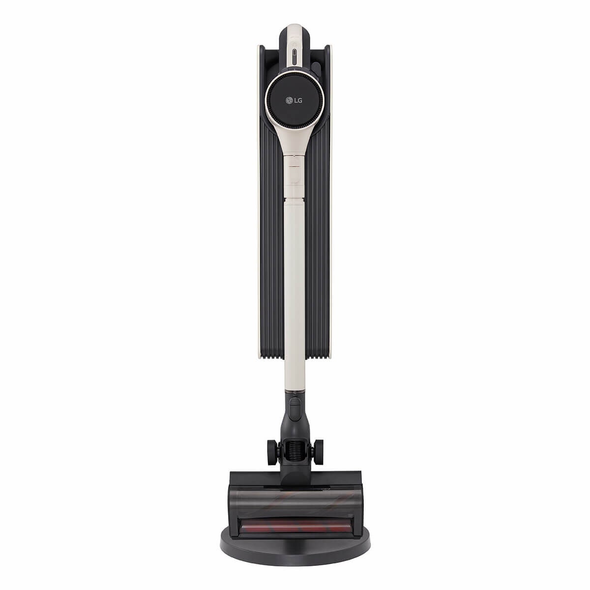 LG CordZero stick vacuum cleaner - 220W suction, auto-emptying compact tower, beige - A9L-AIR