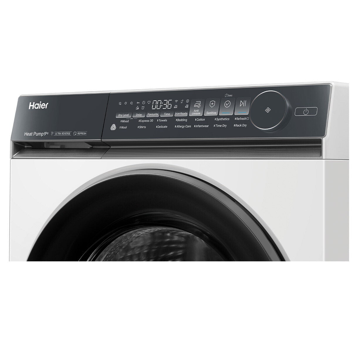 Haier 500 Series 9kg Heat Pump Dryer - White, 9 Star Energy Rating, Woolmark Blue Certified - HDHP90NW1