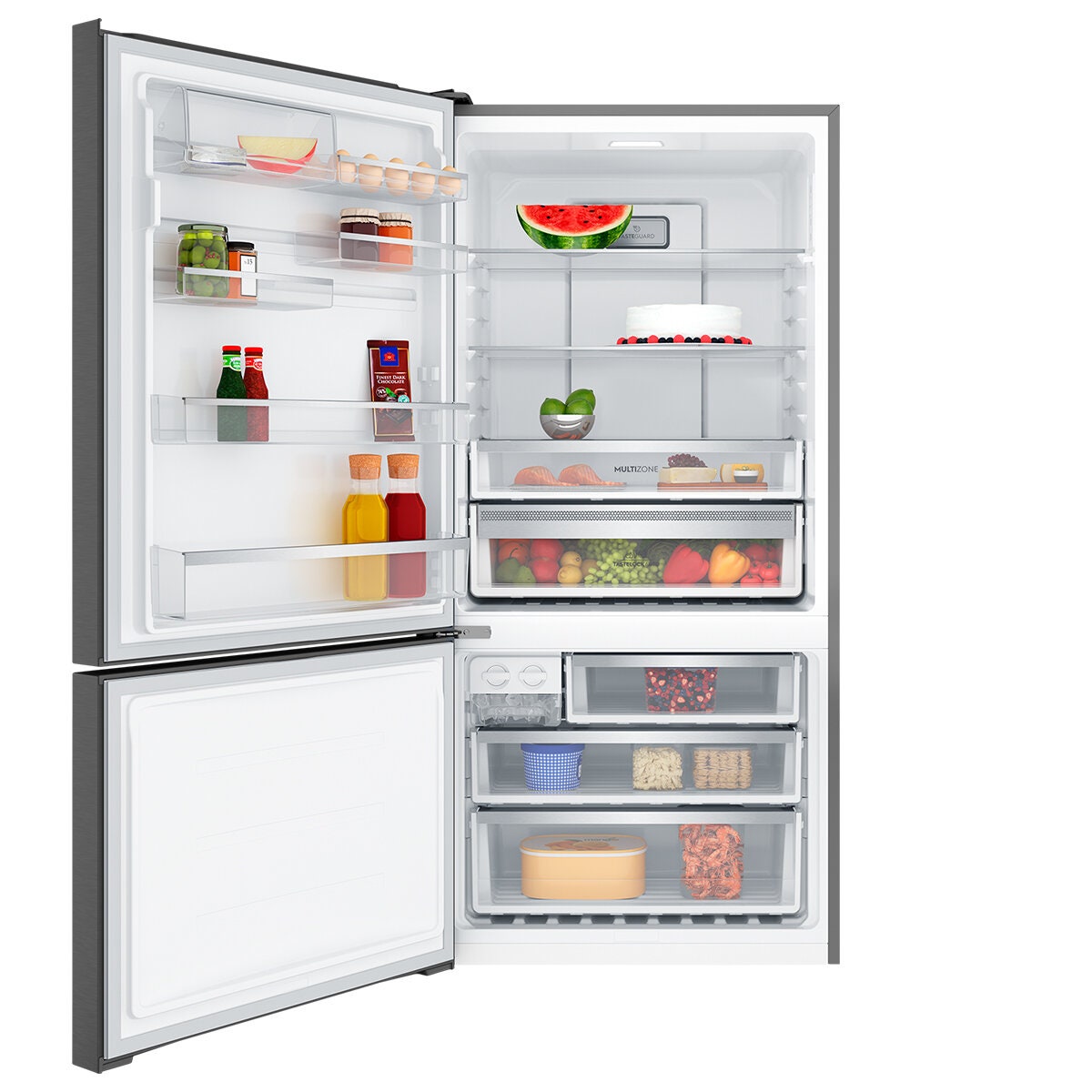 Electrolux 496L bottom mount fridge - left hinged, matte black, 6 star energy rating - EBE5007BD-L