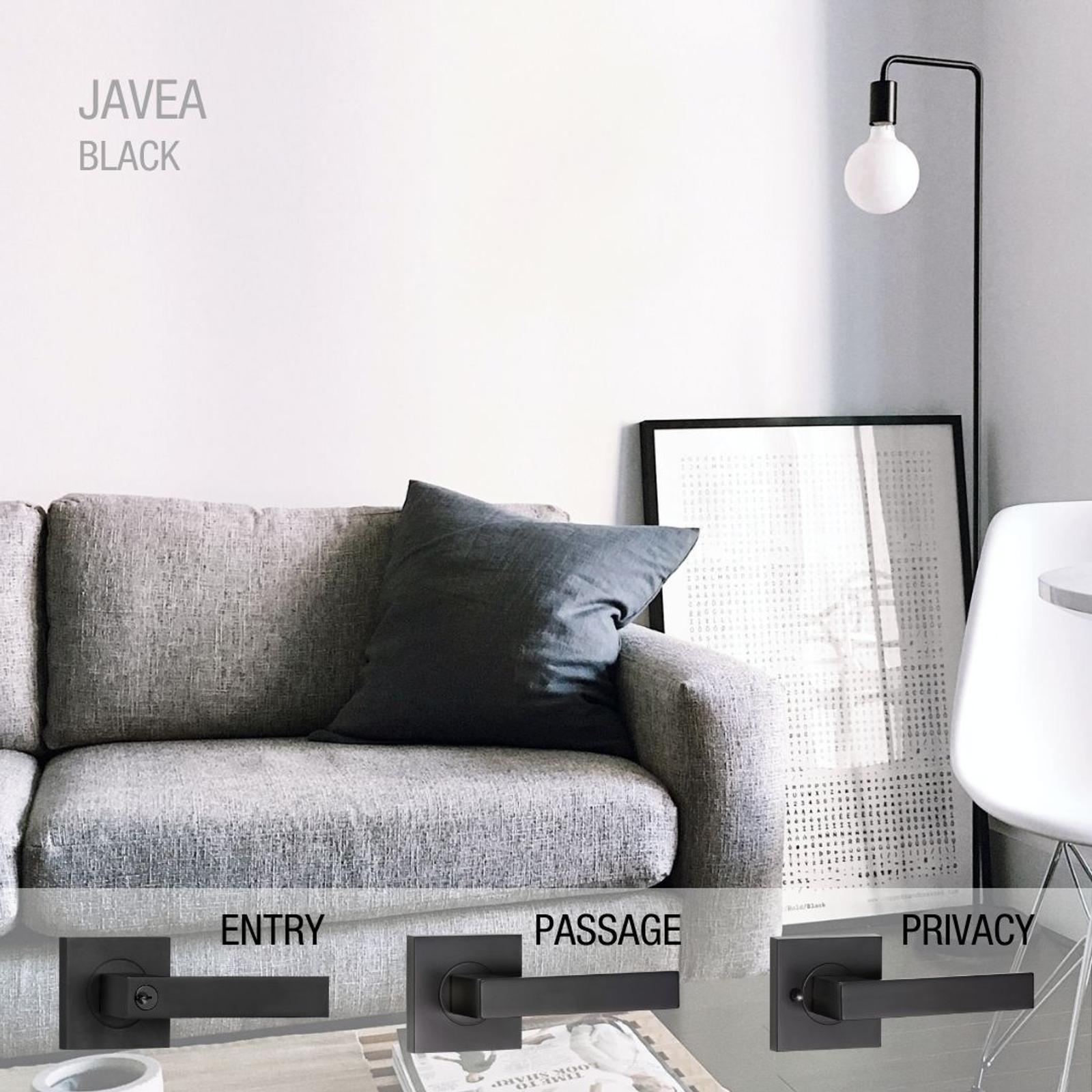 Lemaar Javea Black Zinc Security Set Front Door