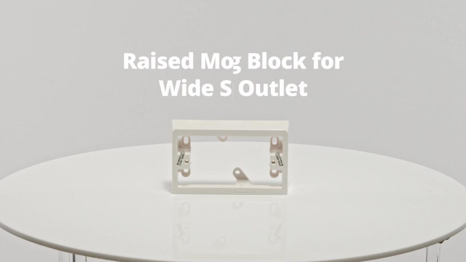 DETA Wide Mounting Block for 6212B 34mm Deep White Polycarbonate 6062B