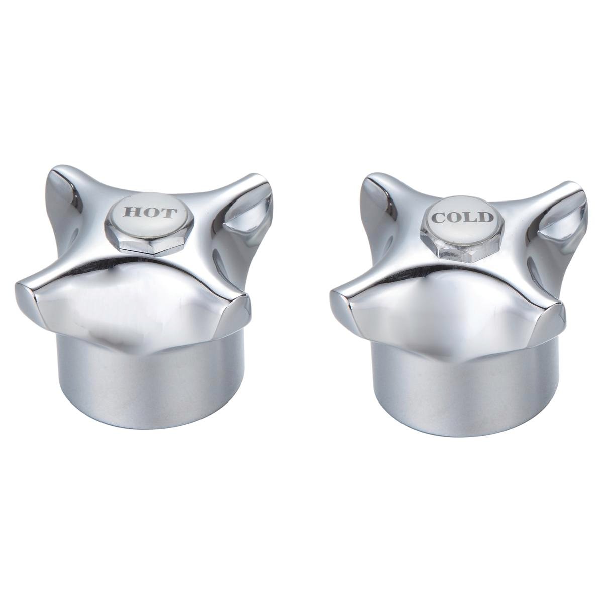 Shaw & Mason Chrome 4 Point Tap Handles Pair Zinc Alloy Durable Design - SuperSaverAU - view 1