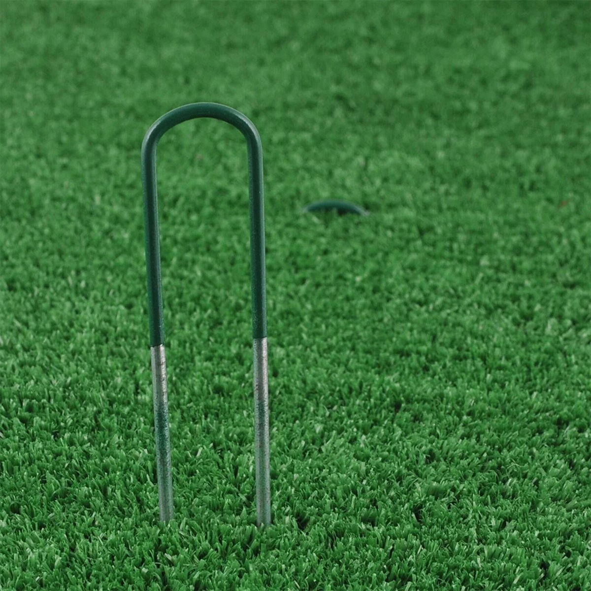 Jack 3 x 150mm Steel Turf Pegs - 100 Pack, Green