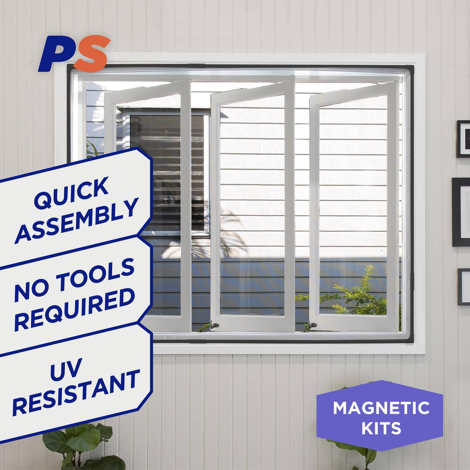 Permastik 1.2 x 1m Black Fibreglass Magnetic Insect Screen Kit