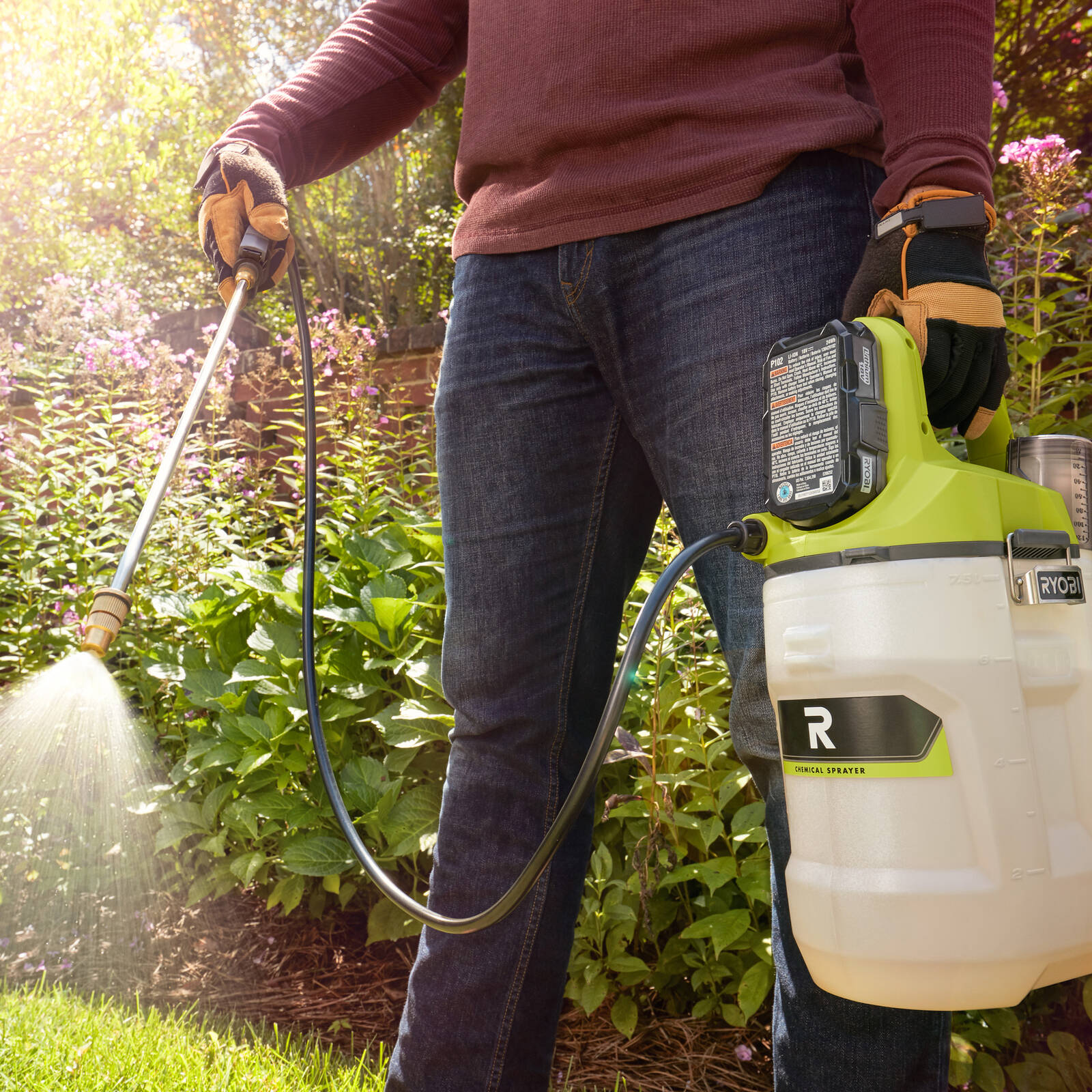 Ryobi 18V ONE+ 7.5L Garden Sprayer Kit R18SPR22, Battery & Charger