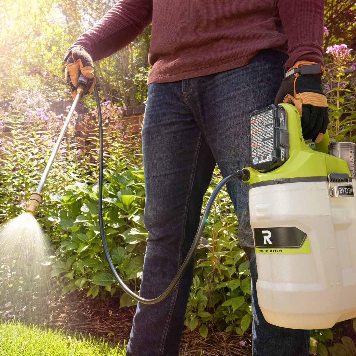 Ryobi 7.5L Garden Sprayer Kit - 18V ONE+ Battery & Charger - Pest Control - SuperSaverAU - view 3