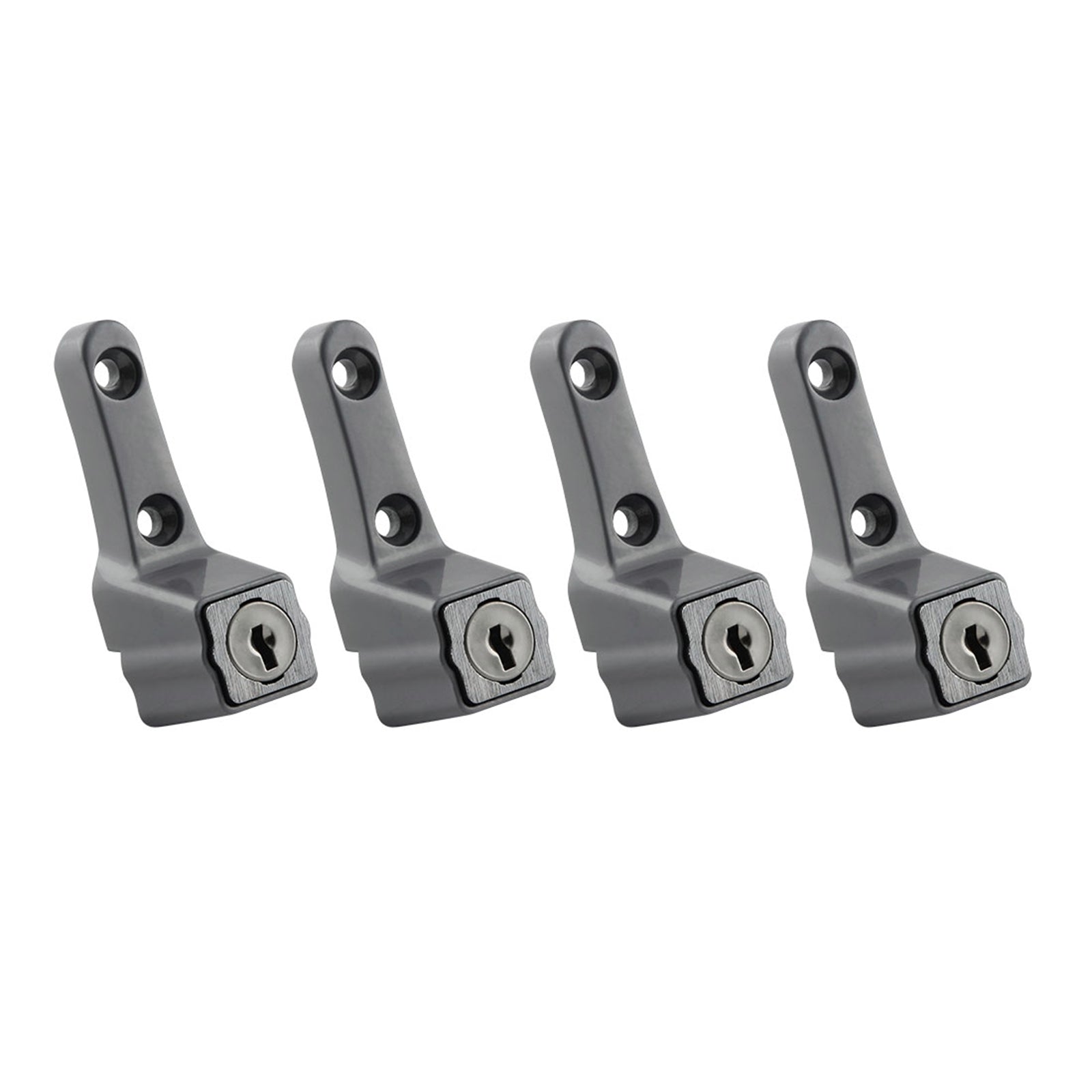 Ikonic Silver Sliding Window Lock - Metal, Suits Aluminium Windows, 4 Pack