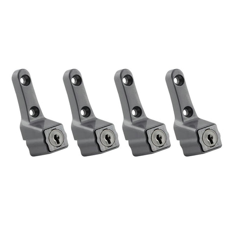 Ikonic Silver Sliding Window Lock - 4 Pack - Metal - Secure Construction - SuperSaverAU - view 1