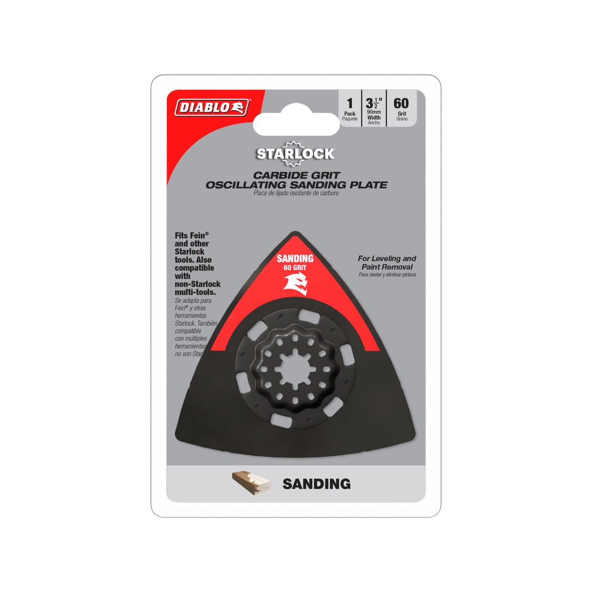 Diablo 90mm 60 Grit Starlock Carbide Multi-Tool Sanding Plate 2608F02271