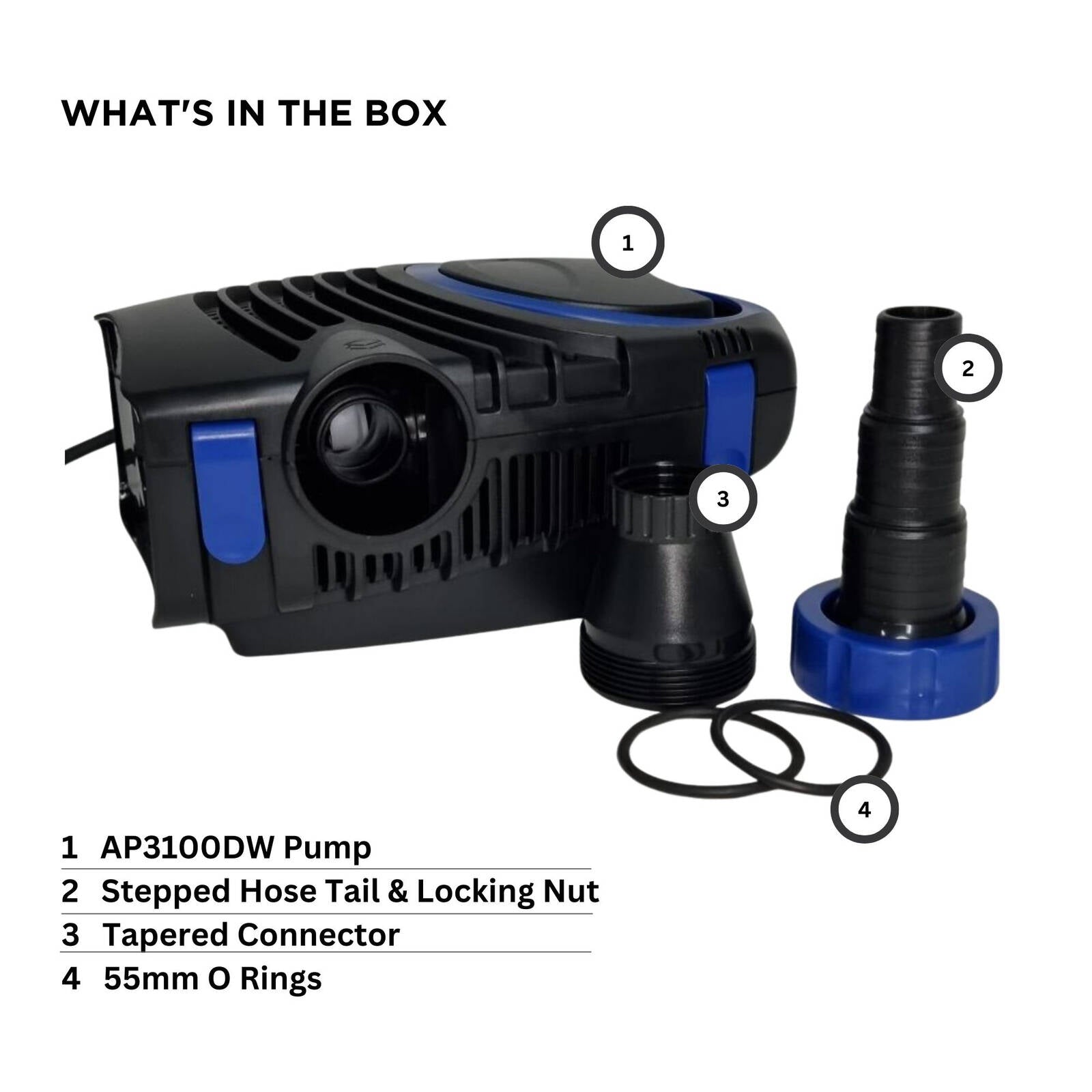 Aquapro AP3100DW Filtration Pump 25W Submersible Outdoor, 25mm Tubing