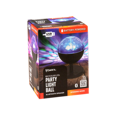 Lytworx Multicolour Party Light Ball 70742 - Bluetooth Speaker, Remote, USB Rechargeable